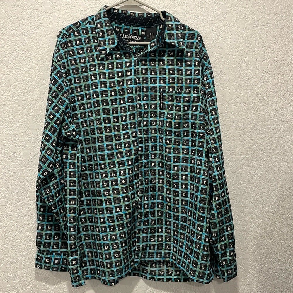 PELLE PELLE MARC BUCHANAN SPELL OUT CASUAL BUTTON UP SHIRT